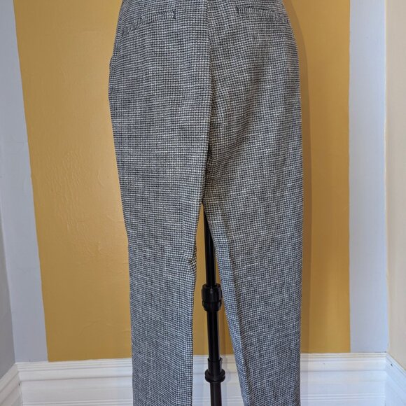 H&M Women's Black/White Woven Plaid Trouser - Picture 3 of 6